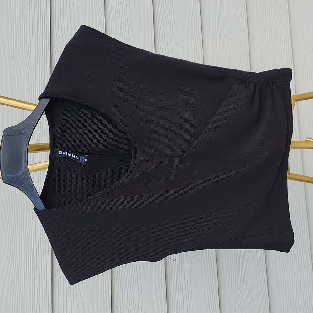 Athleta black wrap top size m